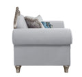 Pelumi Chair W 3 Pillows Light Gray Linen & Platinum Finish Lv01114 Light Gray Linen