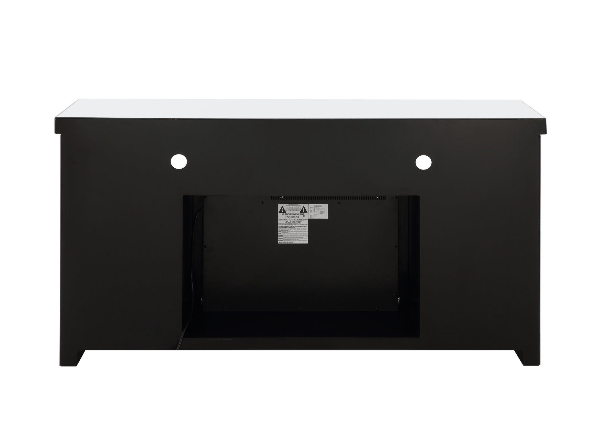 Noralie Tv Stand W Fireplace Mirrored & Faux Diamonds Lv00318 Silver Mdf