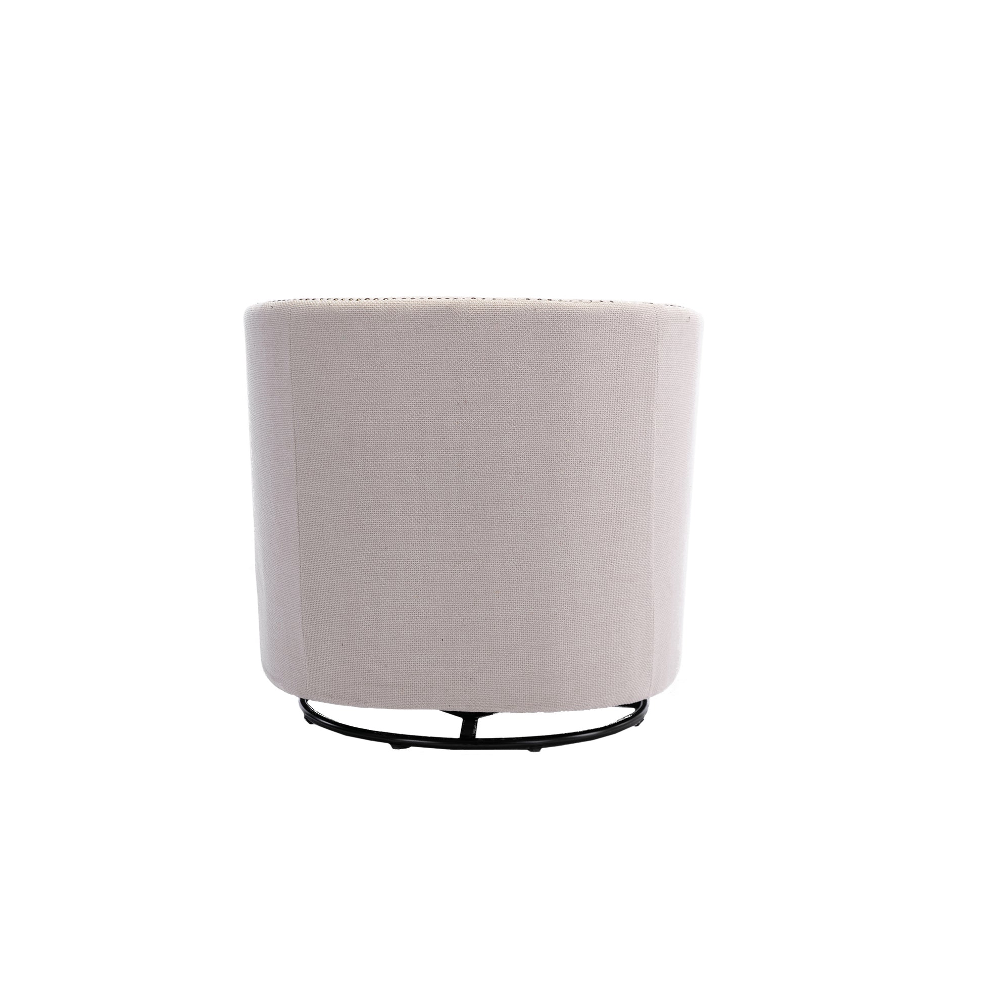 Coolmore Swivel Chair Living Room Chair Beige Metal