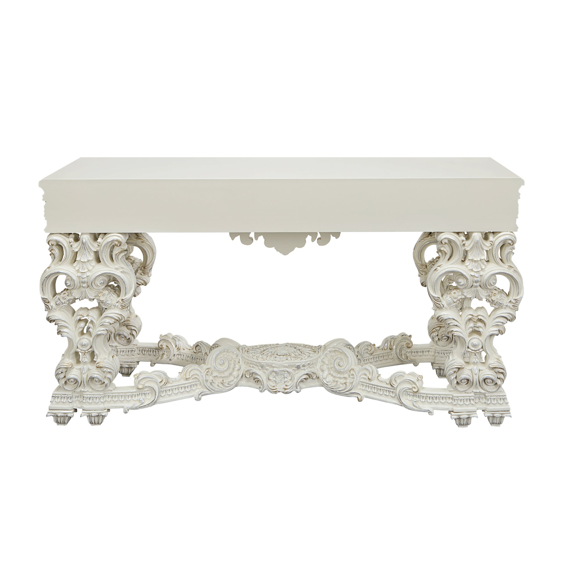 Adara Sofa Table Antique White Finish Lv01219 Antique White Mdf