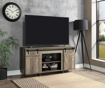 Bellarosa Tv Stand Same As 91608 Gray Washed Finish Lv01440 Oak Solid Wood