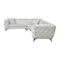 Atronia Sectional Sofa W 4 Pillows Beige Fabric Lv01160 Beige Fabric