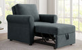 3 In 1 Sofa Bed Chair, Convertible Sleeper Chair Bed,Adjust Backrest Into A Sofa,Lounger Chair,Single Bed,Modern Chair Bed Sleeper For Adults,Deep Blue Old Sku:Wf301161Aad Dark Blue Linen
