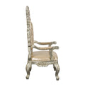 Sorina Arm Chair Set 2 Pu & Antique Gold Finish Dn01210 Gold Solid Wood Mdf
