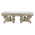 Sorina Dining Table Antique Gold Finish Dn01208 Gold Mdf