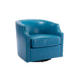 Coolmore Swivel Chair Living Room Chair Light Blue Primary Living Space Foam Pu Leather