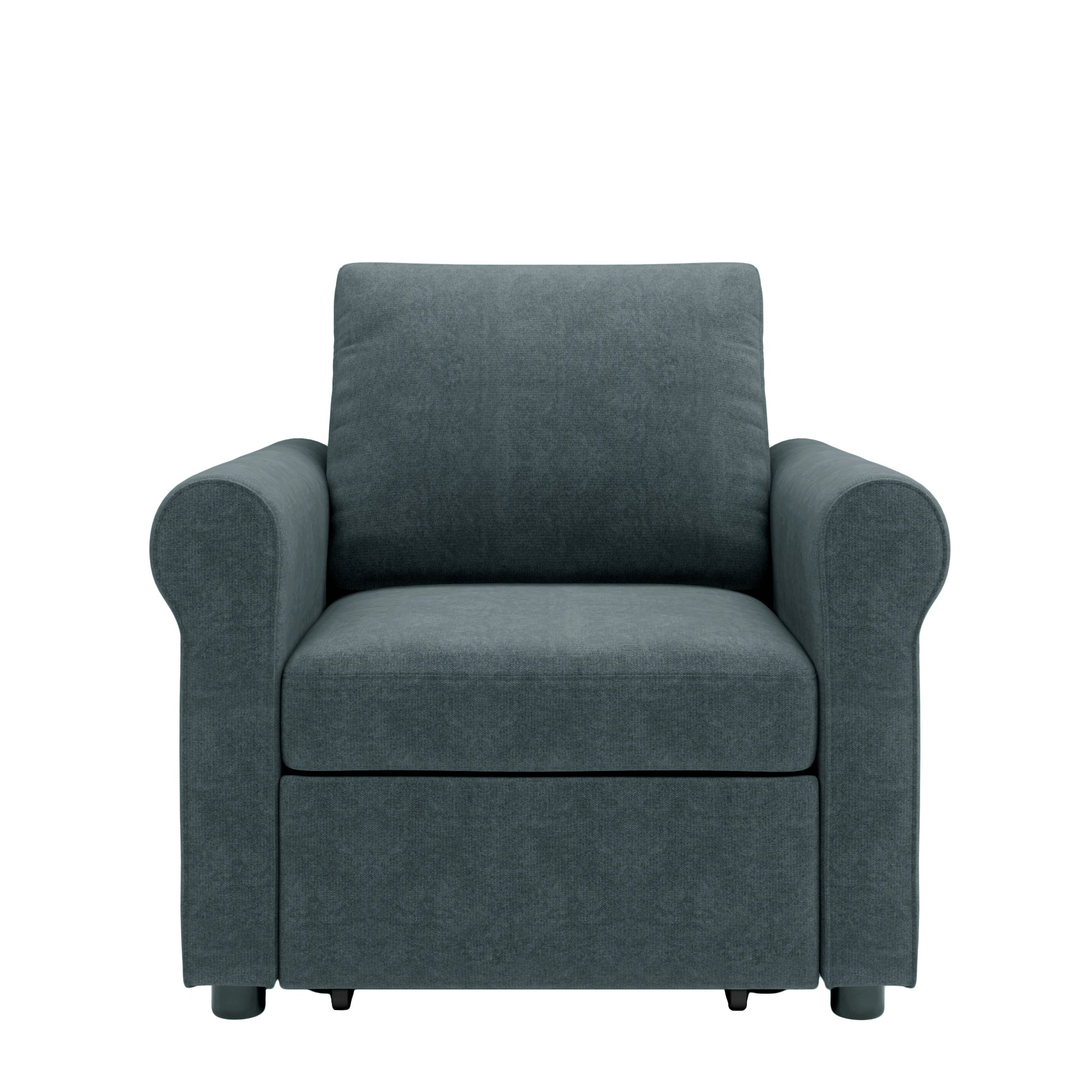 3 In 1 Sofa Bed Chair, Convertible Sleeper Chair Bed,Adjust Backrest Into A Sofa,Lounger Chair,Single Bed,Modern Chair Bed Sleeper For Adults,Deep Blue Old Sku:Wf301161Aad Dark Blue Linen