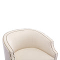 Coolmore Swivel Chair Living Room Chair Beige Metal