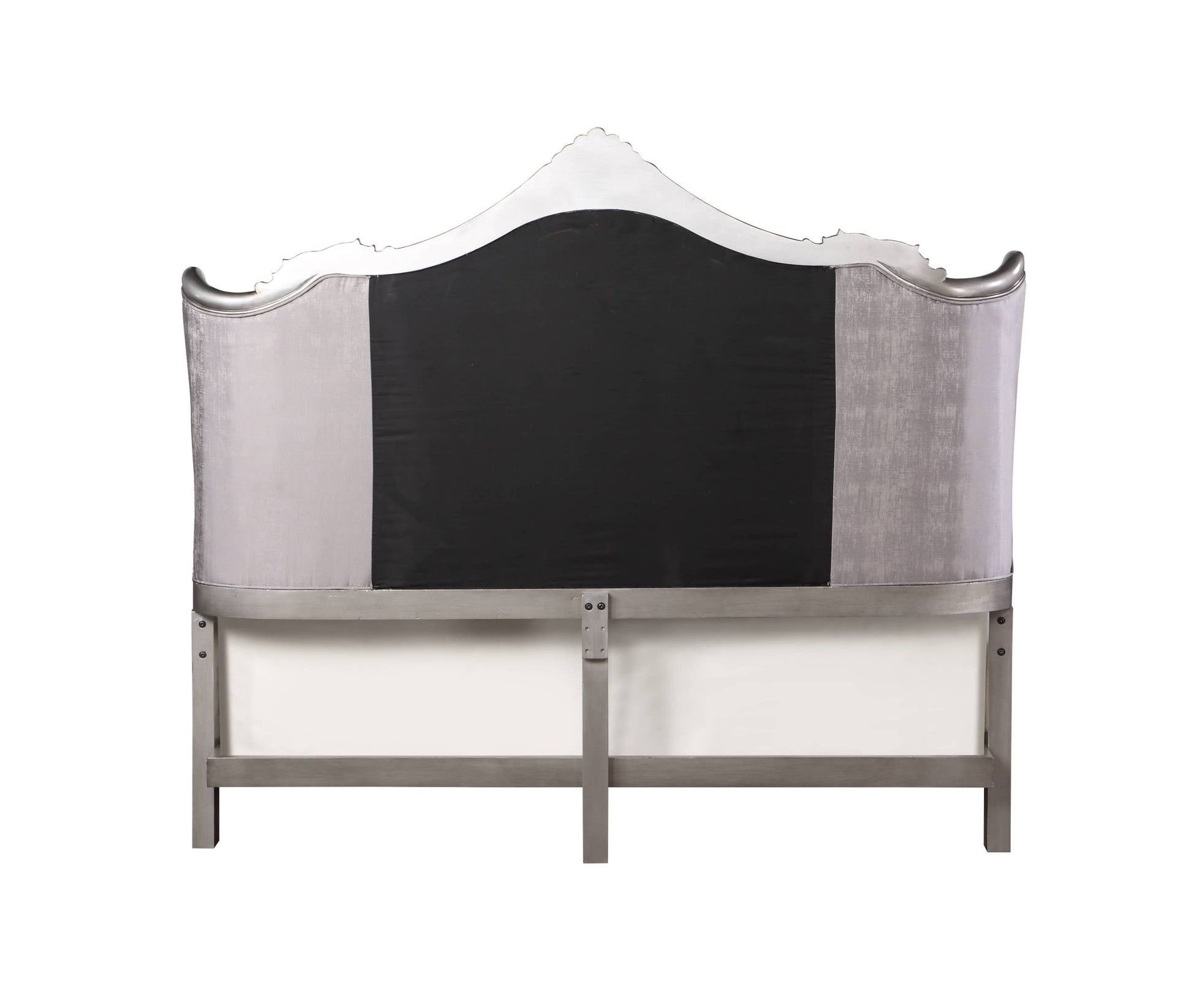 Ausonia Ck Bed Velvet & Antique Platinum Finish Bd00601Ck Antique Gray Velvet