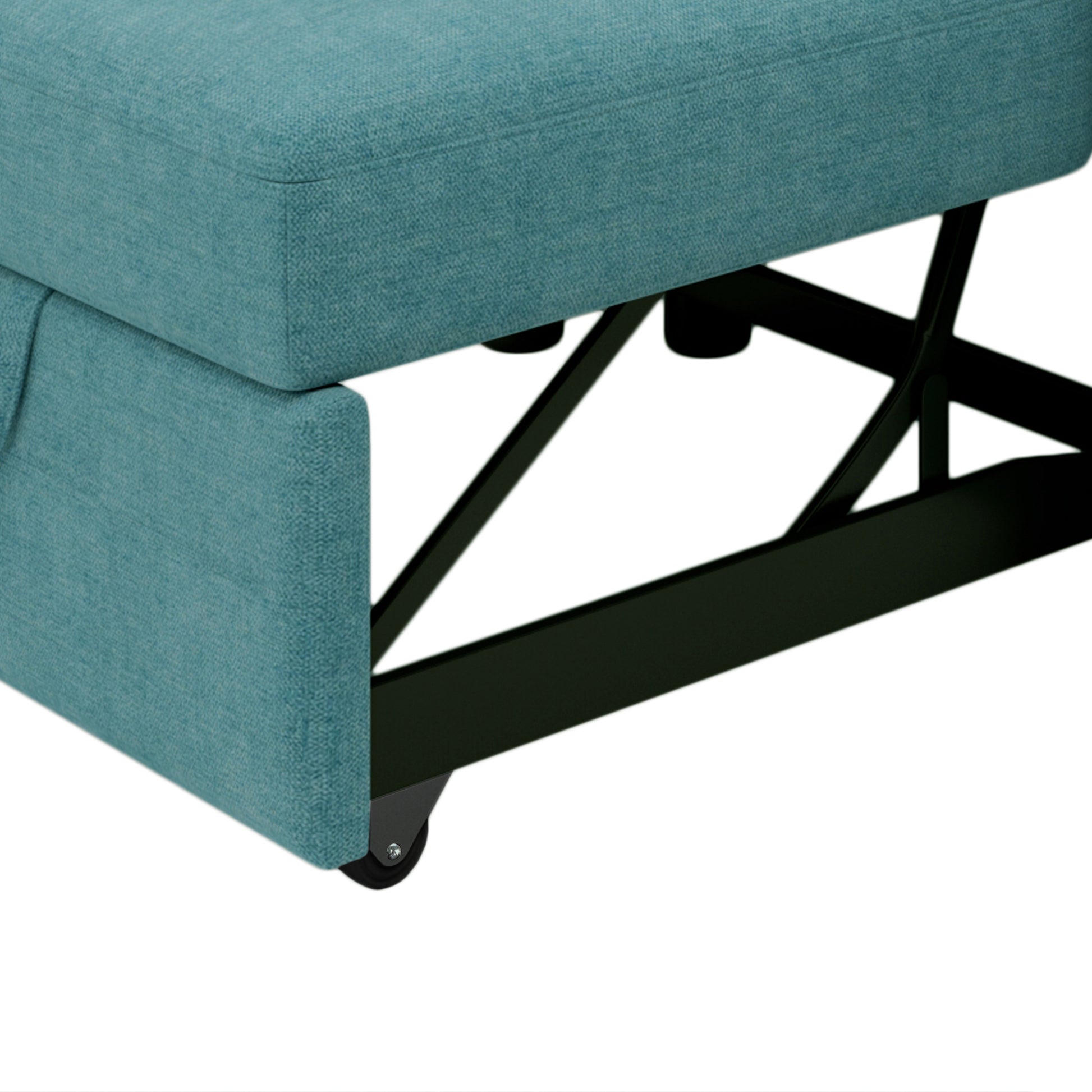 3 In 1 Sofa Bed Chair, Convertible Sleeper Chair Bed,Adjust Backrest Into A Sofa,Lounger Chair,Single Bed,Modern Chair Bed Sleeper For Adults,Teal Old Sku:Wf301161Aaw Teal Linen