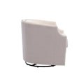 Coolmore Swivel Chair Living Room Chair Beige Metal