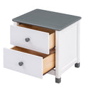 3 Pieces Bedroom Sets Twin Size House Bed With Storage Headboard, Wooden Nightstand And Storage Dresser,Gray Gray Wood
