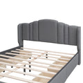 3 Pieces Bedroom Sets Queen Size Upholstered Platform Bed With 4 Drawers, Marble Top Nightstand And Storage Dresser, Gray Gray Mdf