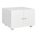 Office Furniture Copier Cabinet White 2 Door Steel Copier Stand Mobile Pedestal File Printer Stand Filing Cabinets 1 2 Shelves White Office Mobile Modern Steel Steel