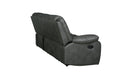 Transitional Leather Air Reclining Loveseat Gray Foam Leather