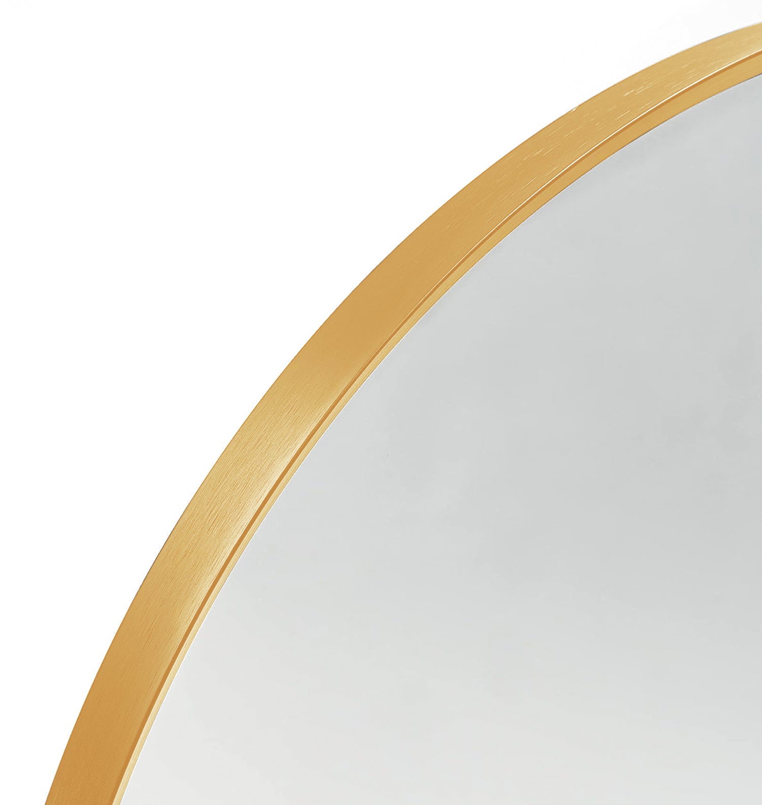 Gold 20*30In Metal Arch Mirror Gold Classic Mdf Glass Aluminium