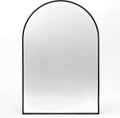 Black 24*36In Metal Arch Mirror Black Classic,Mission Mdf Glass Aluminium