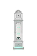 Noralie Grandfather Clock W Led Mirrored & Faux Diamonds Ac00347 Silver Glass