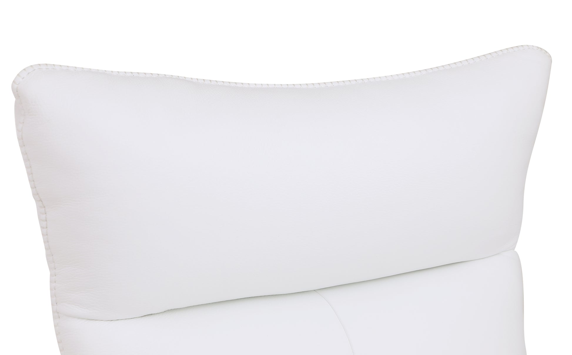 Modern Genuine Italian Leather Upholstered Loveseat White Foam Leather