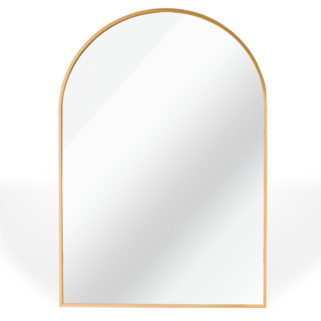 Gold 20*30In Metal Arch Mirror Gold Classic Mdf Glass Aluminium