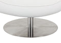 Modern Genuine Italian Leather Upholstered Loveseat White Foam Leather