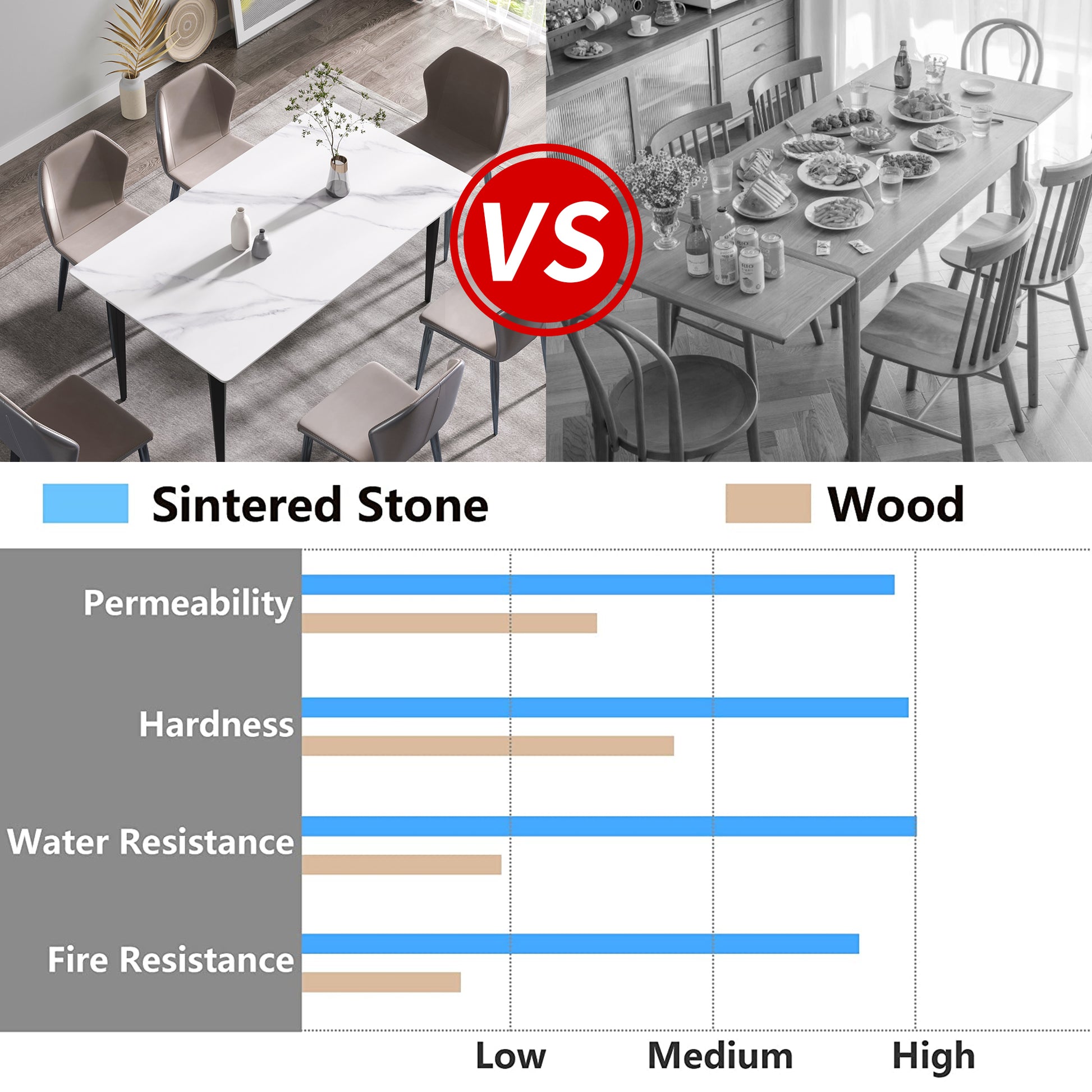 63"Modern Artificial Stone White Straight Edge Black Metal Leg Dining Table 6 People White Metal Sintered Stone