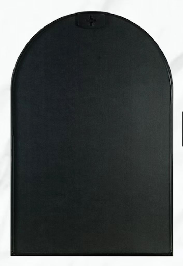 Black 24*36In Metal Arch Mirror Black Classic,Mission Mdf Glass Aluminium