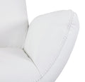 Modern Genuine Italian Leather Upholstered Loveseat White Foam Leather