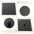 Shower System With Waterfall Tub Spout,12 Inch Wall Mounted Square Shower System With Rough In Valve,Matte Black Matte Black Stainless Steel