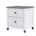 3 Pieces Bedroom Sets Full Size House Bed With Storage Headboard, Wooden Nightstand And Storage Dresser,Gray Gray Wood