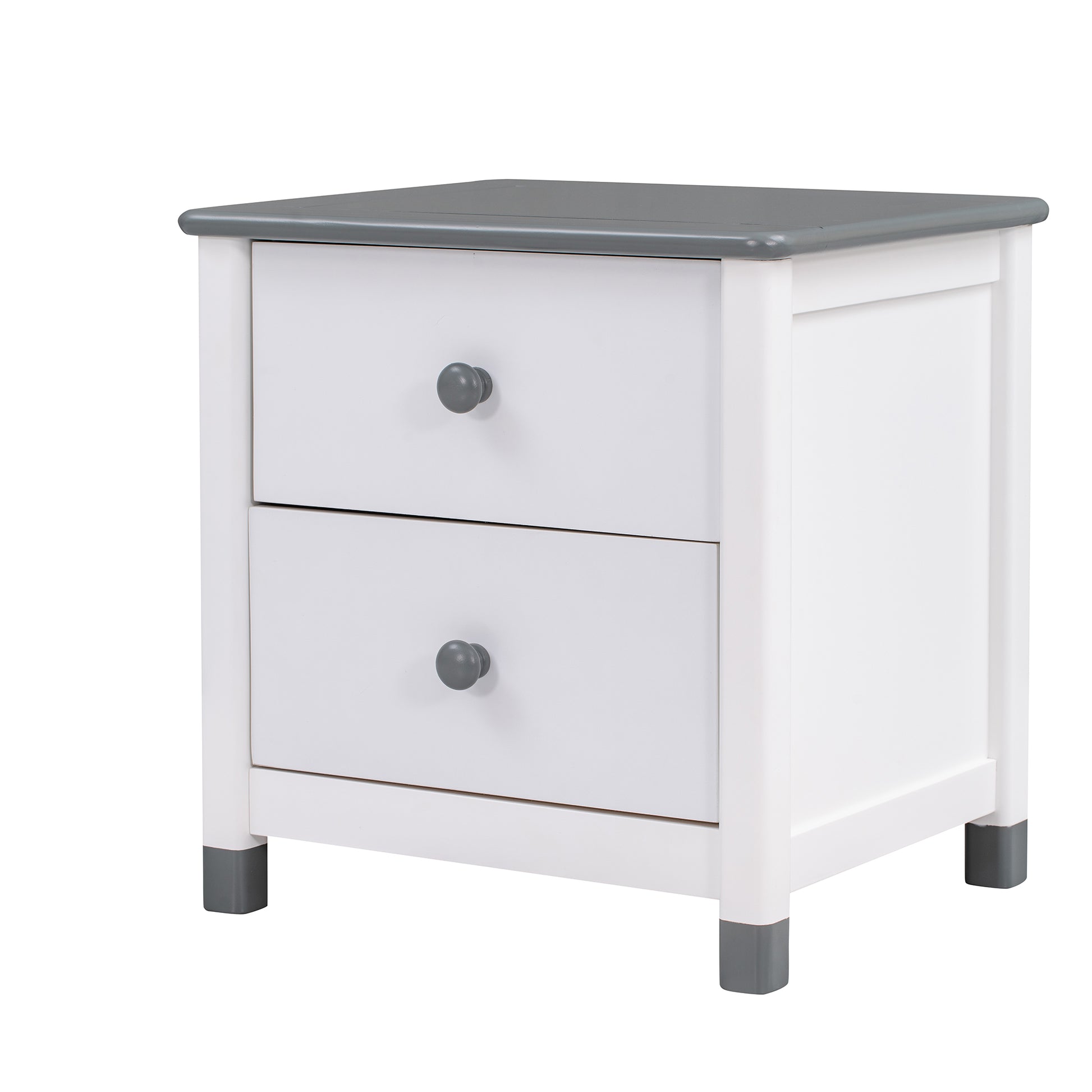 3 Pieces Bedroom Sets Twin Size House Bed With Storage Headboard, Wooden Nightstand And Storage Dresser,Gray Gray Wood