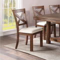 Set Of 2 Side Chairs Natural Brown Finish Solid Wood Contemporary Style Kitchen Dining Room Furniture Unique X Design Chairs Natural Brown Dining Room Contemporary,Transitional Dining Chairs Pine Cross Back Solid Wood