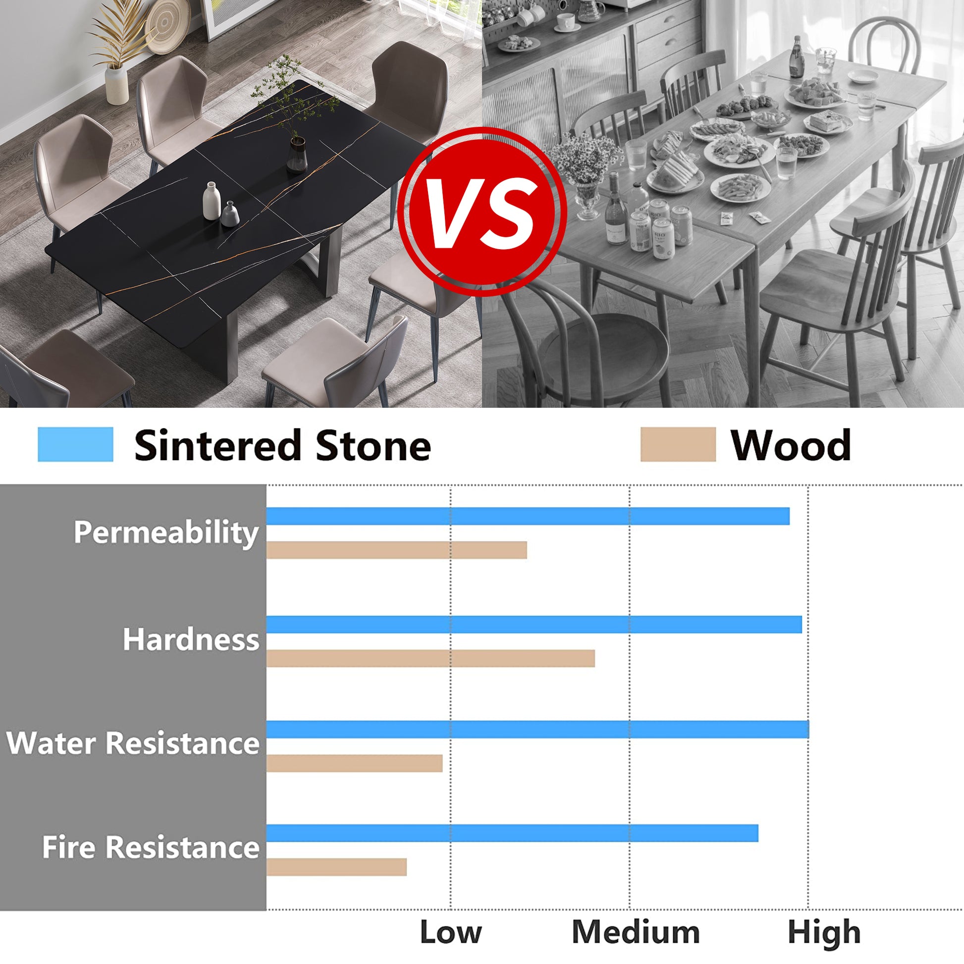 70.87" Modern Artificial Stone Black Straight Edge Black Metal Leg Dining Table Can Accommodate 6 8 People Black Metal Sintered Stone