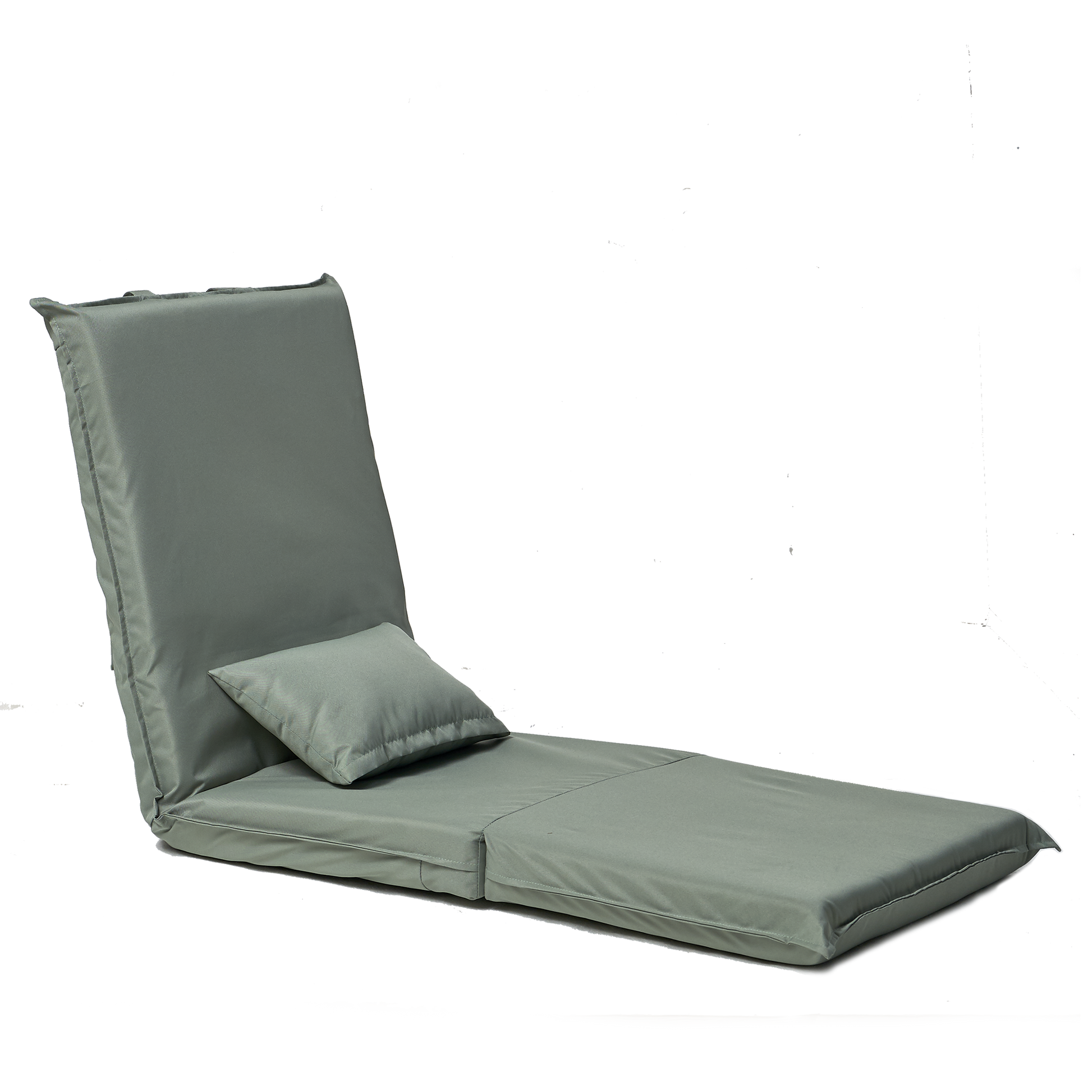 Foldable Portable Chair For Outdoor Travel, Picnic, Bbq,Camping Folding Adults With Carry Bag,Portable Chair For Outdoor Travel, Fourteen Position Adjustable Recliner Light Green Cotton Metal