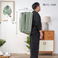 Foldable Portable Chair For Outdoor Travel, Picnic, Bbq,Camping Folding Adults With Carry Bag,Portable Chair For Outdoor Travel, Fourteen Position Adjustable Recliner Light Green Cotton Metal