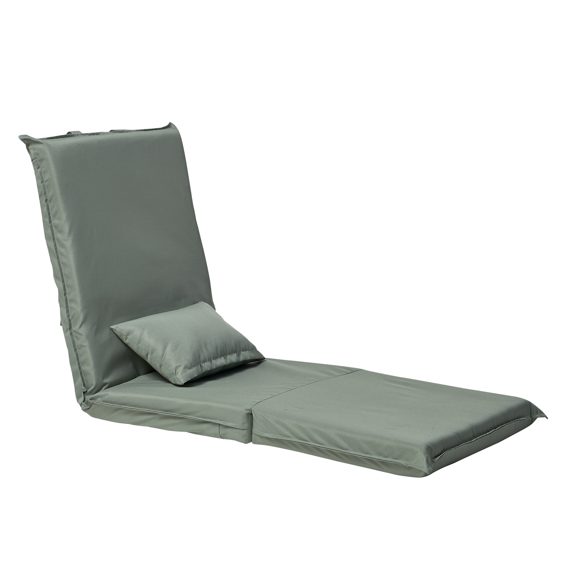 Foldable Portable Chair For Outdoor Travel, Picnic, Bbq,Camping Folding Adults With Carry Bag,Portable Chair For Outdoor Travel, Fourteen Position Adjustable Recliner Light Green Cotton Metal