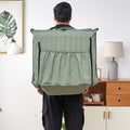 Foldable Portable Chair For Outdoor Travel, Picnic, Bbq,Camping Folding Adults With Carry Bag,Portable Chair For Outdoor Travel, Fourteen Position Adjustable Recliner Light Green Cotton Metal