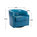 Coolmore Swivel Chair Living Room Chair Light Blue Primary Living Space Foam Pu Leather