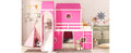 Full Size Loft Bed With Slide Pink Tent And Tower Pink Full Pink Solid Wood