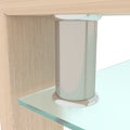 Rectangle Glass Coffee Table, Clear Coffee Table Modern Side Center Tables For Living Room Living Room Furniture Oak Glass