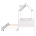 Twin Size House Bed Wood Bed With Twin Size Trundle White White Solid Wood