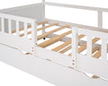 Twin Size House Bed Wood Bed With Twin Size Trundle White White Solid Wood