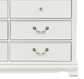 Classic Traditional Style Dresser Of 6X Drawers White Finish Bedroom Antique Handles Wooden Furniture White 5 Drawers & Above Bedroom Traditional Wood