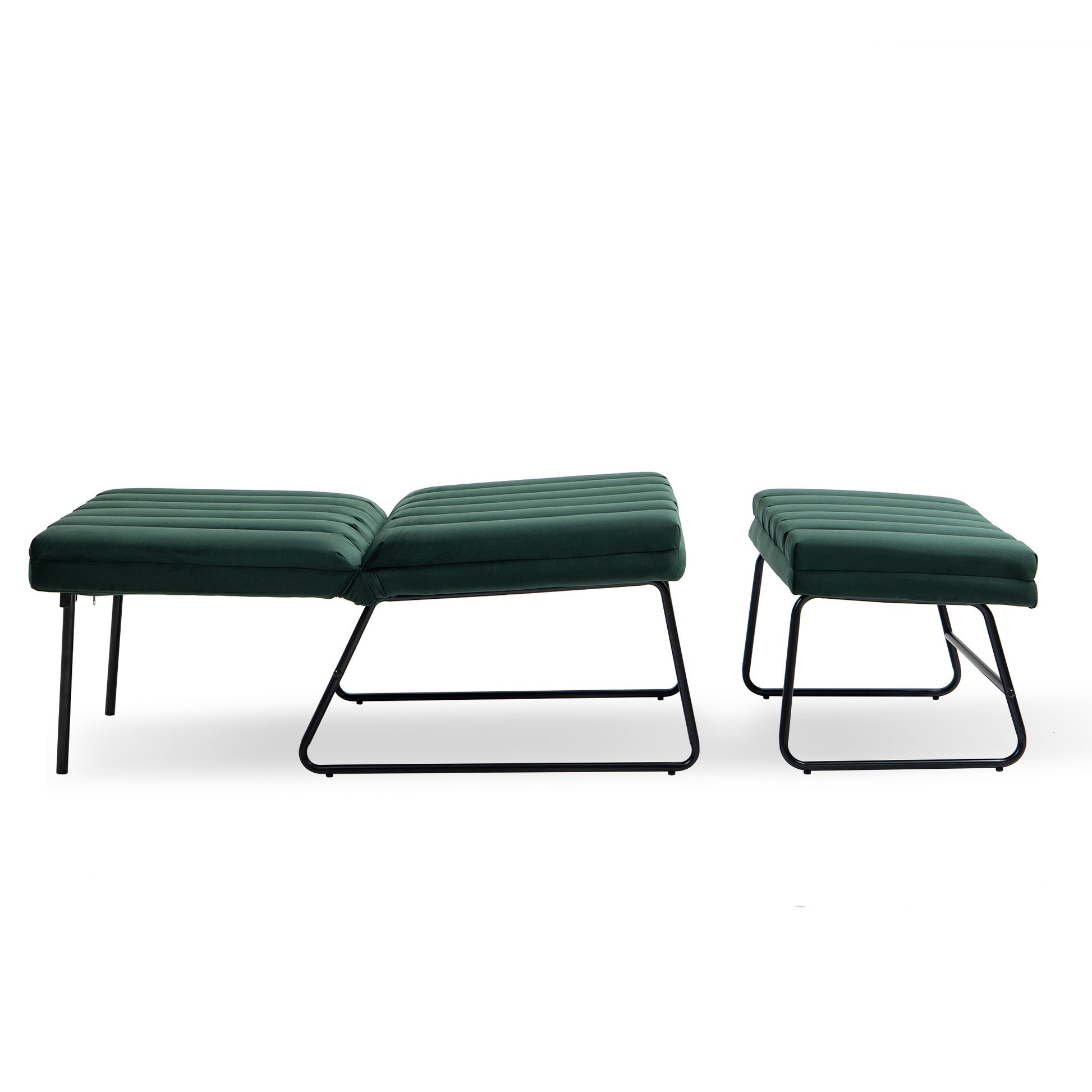 Green Modern Lazy Lounge Chair, Contemporary Single Leisure Upholstered Sofa Chair Set Green Primary Living Space Modern Foam Velvet