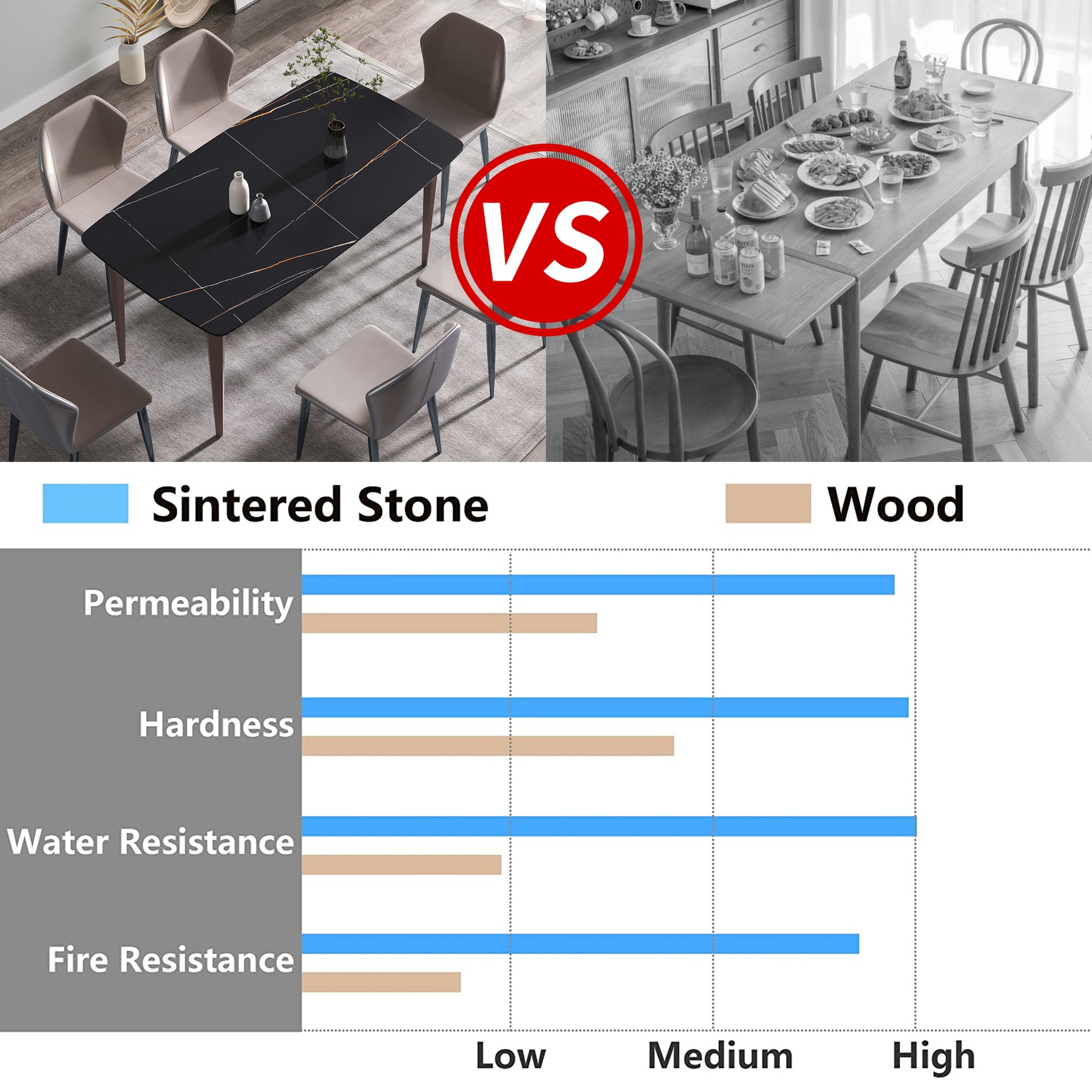 63"Modern Artificial Stone Black Curved Metal Leg Dining Table 6 People Black Metal Sintered Stone