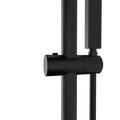 Shower System With Adjustable Slide Bar,12 Inch Wall Mounted Square Shower System With Rough In Valve,Matte Black Matte Black Stainless Steel