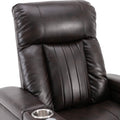 Premium Power Recliner With Storage Arms, Cupholders, Swivel Tray Table And Cell Phone Stand,Brown Old Sku:Sg000450Aaa Brown Foam Pu