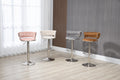 Coolmore Swivel Bar Stools Set Of 2 Adjustable Counter Height Chairs With Footrest For Kitchen, Dining Room 2Pc Set Ivory Polyester