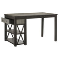 Casual Style Counter Height Dining 5Pc Set Gray Finish Multifunctional Table With 4X Stools Upholstered Cushion Seat Drawers Shelves Table Dining Kitchen Set Gray Seats 4 Dining Room Casual,Industrial Rectangular Dining Table With Chair Wood