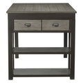 Casual Style Counter Height Dining 5Pc Set Gray Finish Multifunctional Table With 4X Stools Upholstered Cushion Seat Drawers Shelves Table Dining Kitchen Set Gray Seats 4 Dining Room Casual,Industrial Rectangular Dining Table With Chair Wood